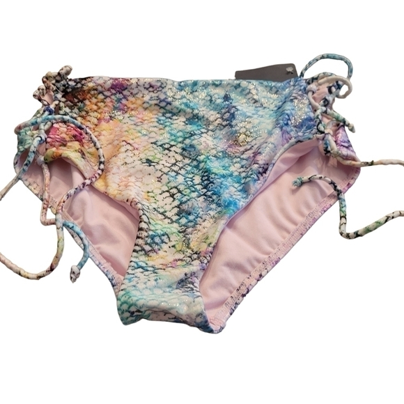 Rachel Roy Snake Print Highwaist Bikini PushUp Glitter Sparkle, Size M NWT - Picture 2 of 9